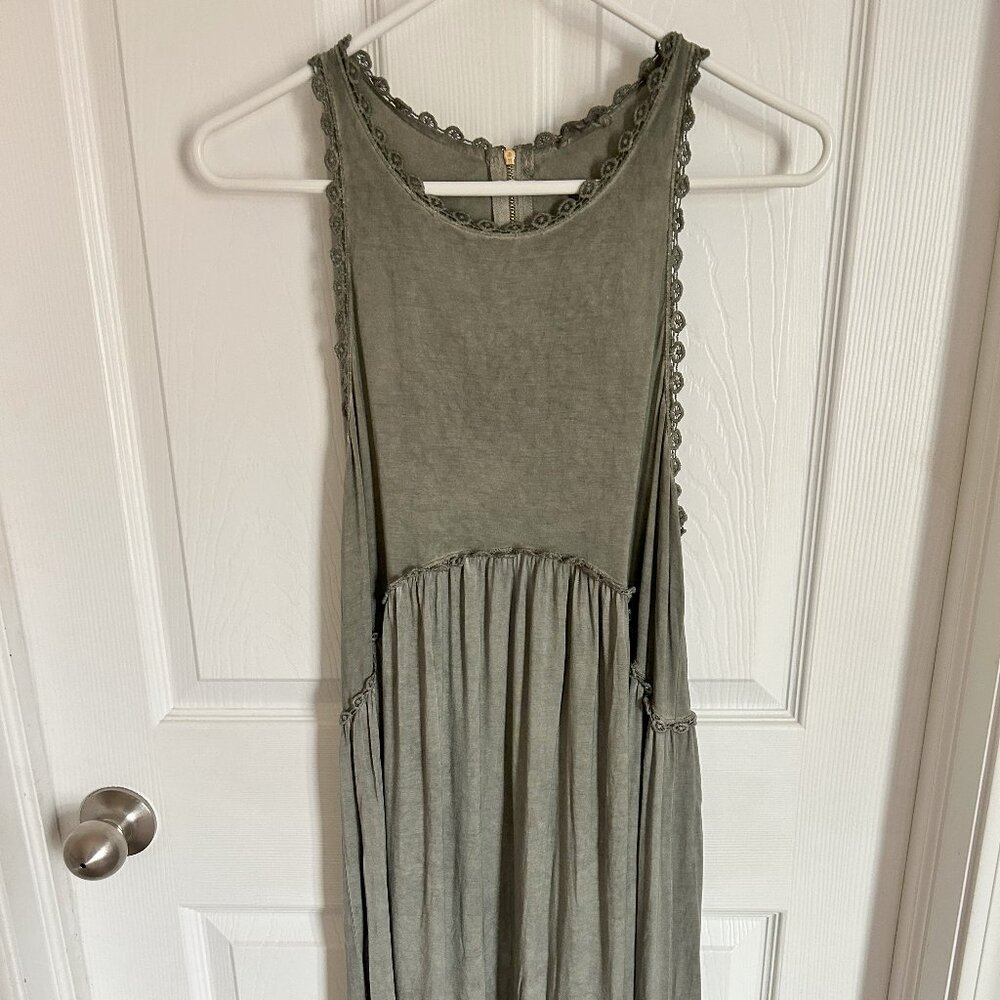 Olive Green Sleeveless Dress